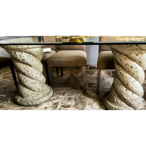 BASE PARA MESA CANTERA GRIS TORNEADAS