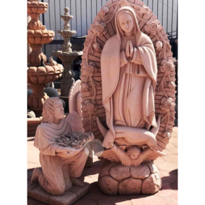 ESCULTURA CANTERA ROSA 50CM ALTO