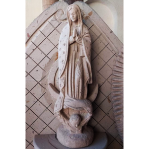 ESCULTURA DE CANTERA ROSA MEXICANA 1.00 ALTURA